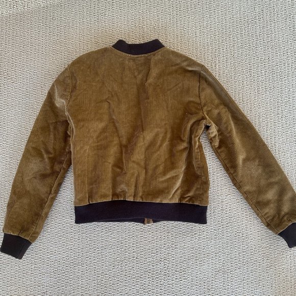 BWT American Apparel Black Corduroy Full Zip Bomber Jacket Women's Medium - Picture 6 of 6